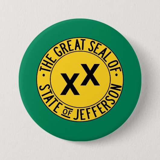 Vlag van de Amerikaanse staat Jefferson Ronde Button 7,6 Cm (Voorkant)