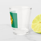 Vlag van de Amerikaanse staat Jefferson Shot Glas (Rechts)