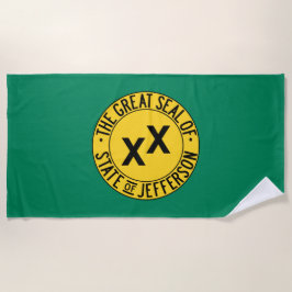 Vlag van de Amerikaanse staat Jefferson Strandlaken