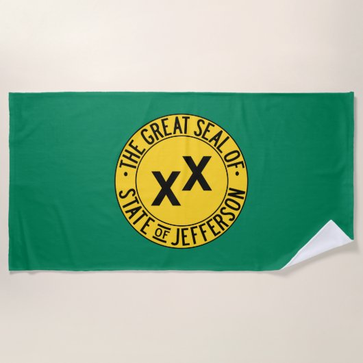Vlag van de Amerikaanse staat Jefferson Strandlaken (Voorkant)