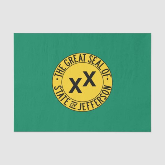 Vlag van de Amerikaanse staat Jefferson Tissuepapier (Voorkant)