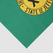 Vlag van de Amerikaanse staat Jefferson Tissuepapier (Detail)