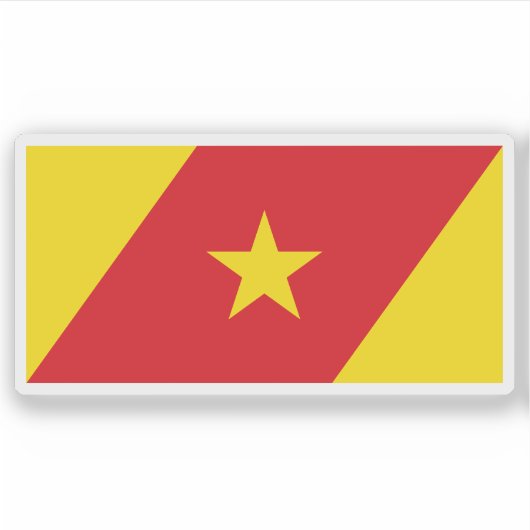 Vlag van de Amhara-regio, Ethiopië Sticker (Voorkant)