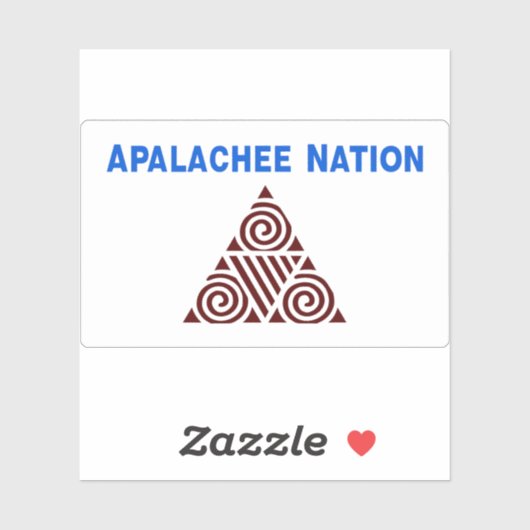 Vlag van de Apalachees, Verenigde Staten Sticker (Vel)
