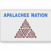 Vlag van de Apalachees, Verenigde Staten Sticker (Voorkant)