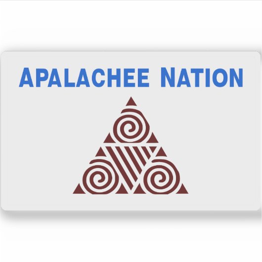 Vlag van de Apalachees, Verenigde Staten Sticker (Voorkant)
