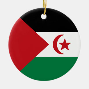Vlag van de Arabische Democratische Republiek Saha Keramisch Ornament