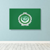 Vlag van de Arabische Liga Canvas Afdruk (Insitu (Houten vloer))