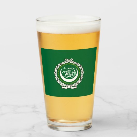 Vlag van de Arabische Liga Glas (Voorkant gevuld)