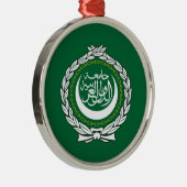 Vlag van de Arabische Liga Metalen Ornament (Rechts)