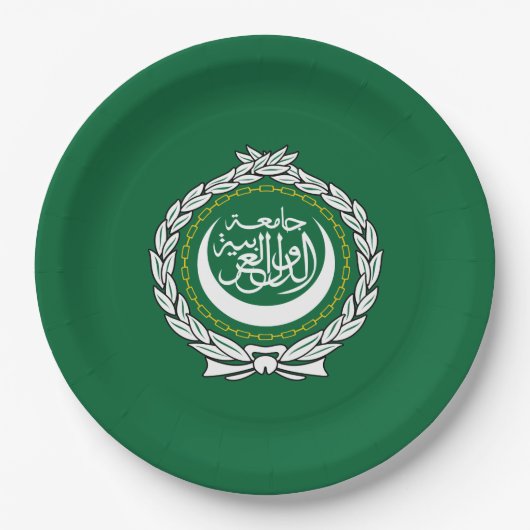 Vlag van de Arabische Liga Papieren Bordje (Voorkant)