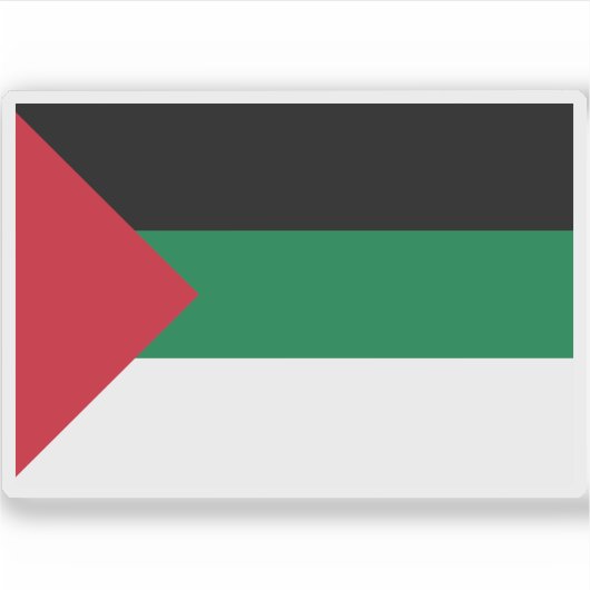 Vlag van de Arabische Opstand (1948-1959) Sticker (Voorkant)