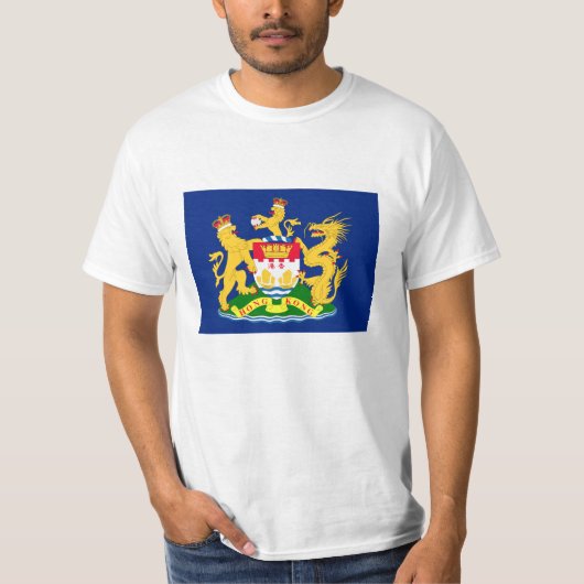 Vlag van de autonome beweging Hongkong - 龍 港 獅港旗]] T-shirt (Voorkant)