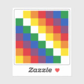 Vlag van de Aymara (Aimara) mensen, Zuid-Amerika Sticker (Vel)