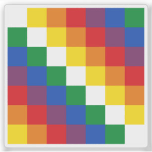 Vlag van de Aymara (Aimara) mensen, Zuid-Amerika Sticker