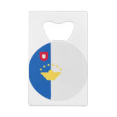 vlag van de Azoren Creditkaart Flessenopener (Achterkant)