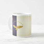 Vlag van de Azoren, de Mok koffie van Portugal (Voorkant links)