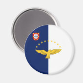 vlag van de Azoren Magnet (Voorkant / Achterkant)