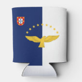 Vlag van de Azoren, Portugal Blikjeskoeler (Achterkant)