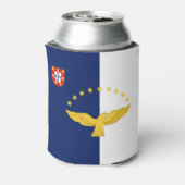Vlag van de Azoren, Portugal Blikjeskoeler (Blikje Achterkant)