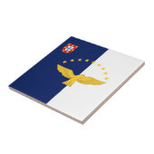 Vlag van de Azoren, Portugal Tegeltje (Zijkant)