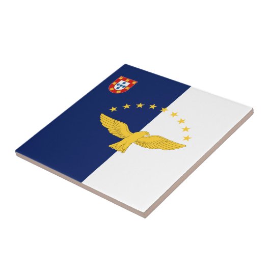 Vlag van de Azoren, Portugal Tegeltje (Zijkant)