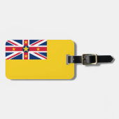 Vlag van de Bagagelabel van Niue met lederriem (Voorkant horizontaal)