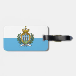 Vlag van de Bagagelabel van San Marino met lederri