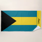 Vlag van de Bahama-eilanden Strandlaken (Voorkant)