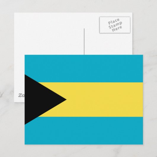 Vlag van de Bahama's Briefkaart (Voorkant / Achterkant)