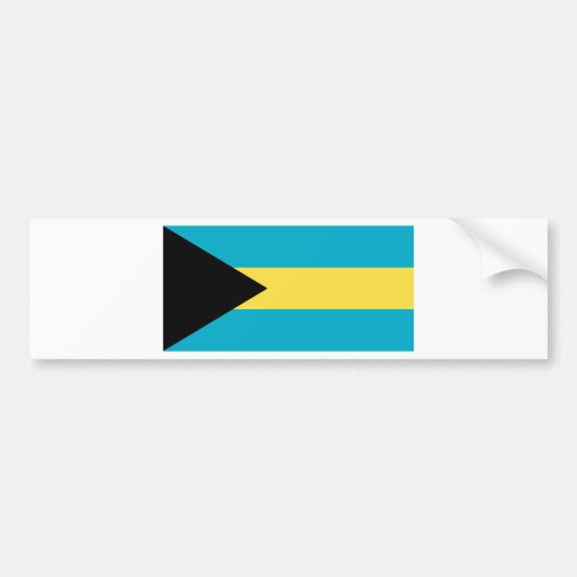 Vlag van de Bahama's Bumpersticker (Voorkant)