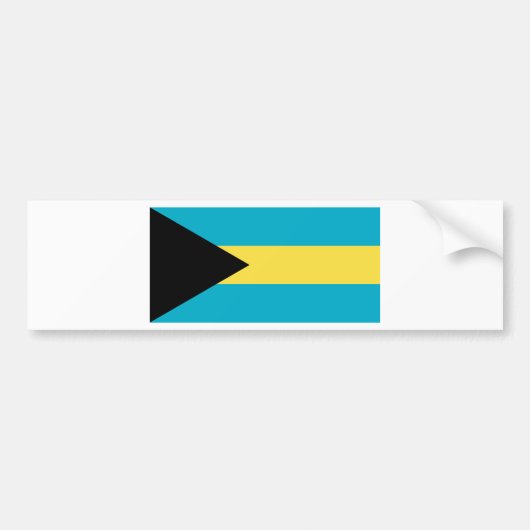 Vlag van de Bahama's Bumpersticker (Voorkant)