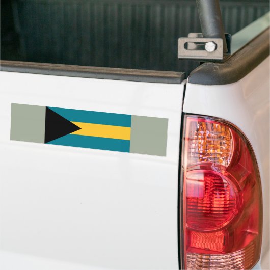 Vlag van de Bahama's Bumpersticker (Op Truck)