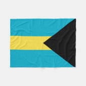 Vlag van de Bahama's Fleece Deken (Voorkant (Horizontaal))