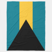 Vlag van de Bahama's Fleece Deken (Voorkant)