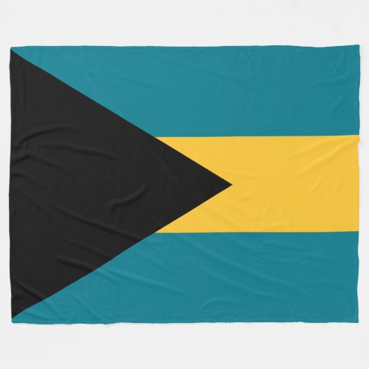 Vlag van de Bahama's Fleece Deken (Voorkant (Horizontaal))