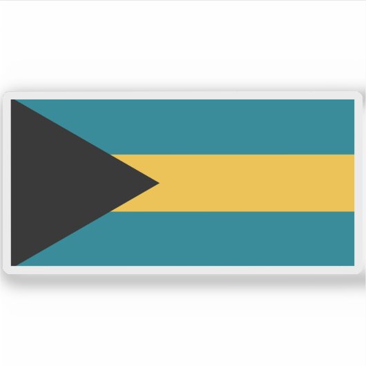 Vlag van de Bahama's (Gemenebest van de Bahama's) Sticker (Voorkant)