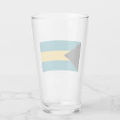 Vlag van de Bahama's Glas (Achterkant)