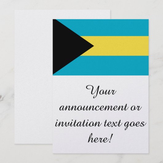 Vlag van de Bahama's Kaart (Voorkant / Achterkant)