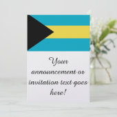 Vlag van de Bahama's Kaart (Staand voorkant)