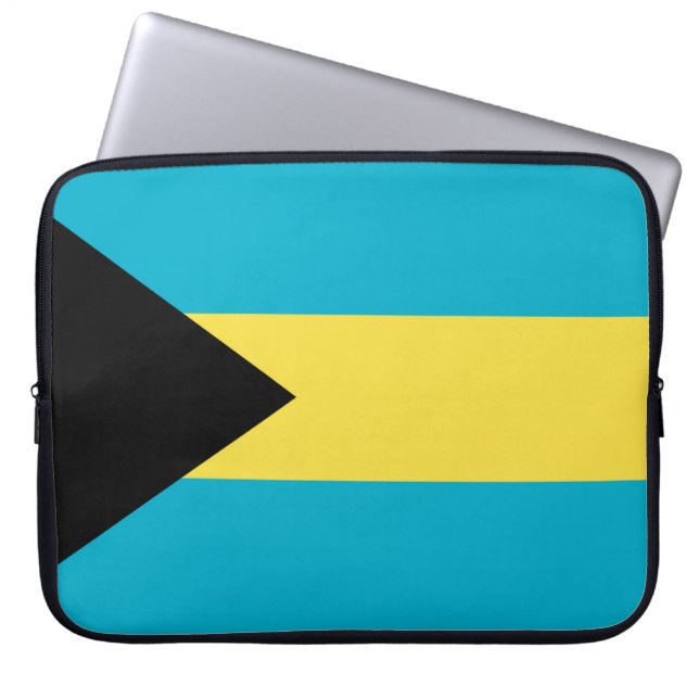 Vlag van de Bahama's Laptop Sleeve (Voorkant)