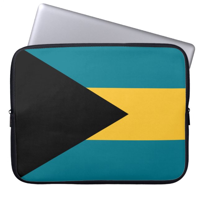 Vlag van de Bahama's Laptop Sleeve (Voorkant)