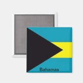 Vlag van de Bahama's Magneet (Voorkant / Achterkant)