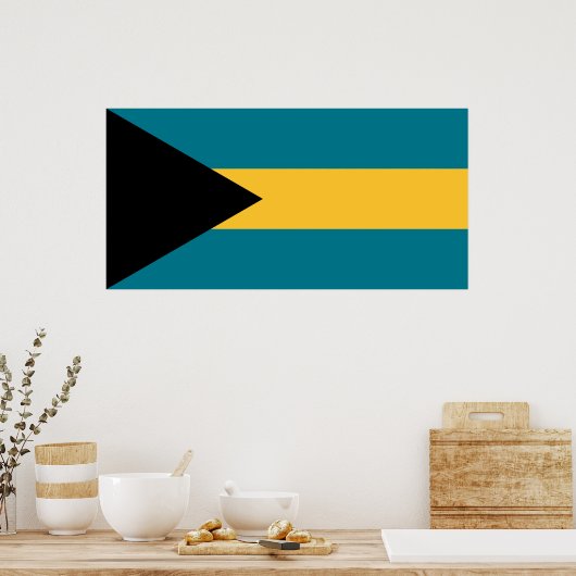 Vlag van de Bahama's Poster (Keuken)