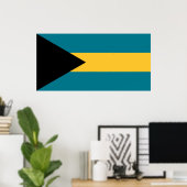 Vlag van de Bahama's Poster (Thuiskantoor)