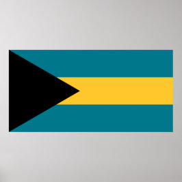 Vlag van de Bahama's Poster