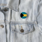 Vlag van de Bahama's Ronde Button 3,2 Cm (In situ)