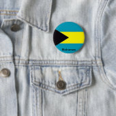 Vlag van de Bahama's Ronde Button 5,7 Cm (In situ)