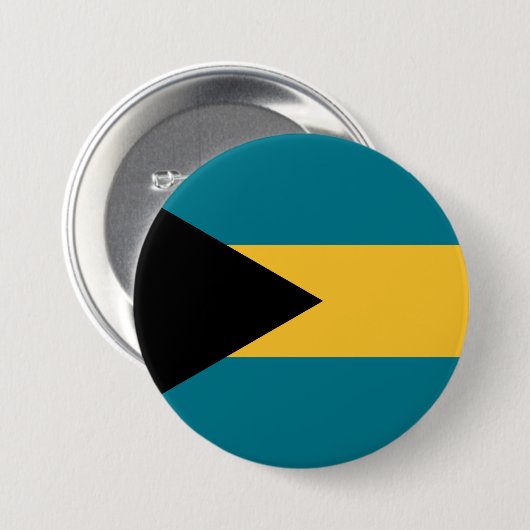 Vlag van de Bahama's Ronde Button 7,6 Cm (Voorkant /achterkant)