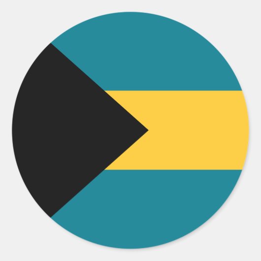 Vlag van de Bahama's Ronde Sticker (Voorkant)